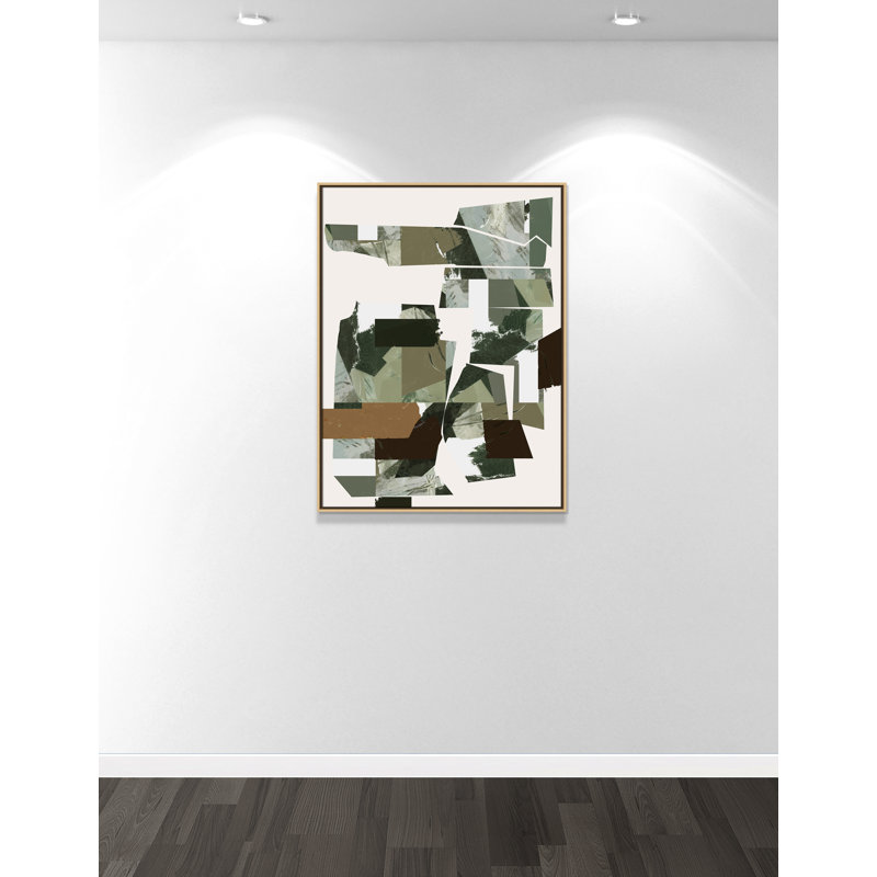«Green Endeavour I Print» par Cartissi, L 31,5 po x H 41,5 po, Framed Canvas, Natural Floater