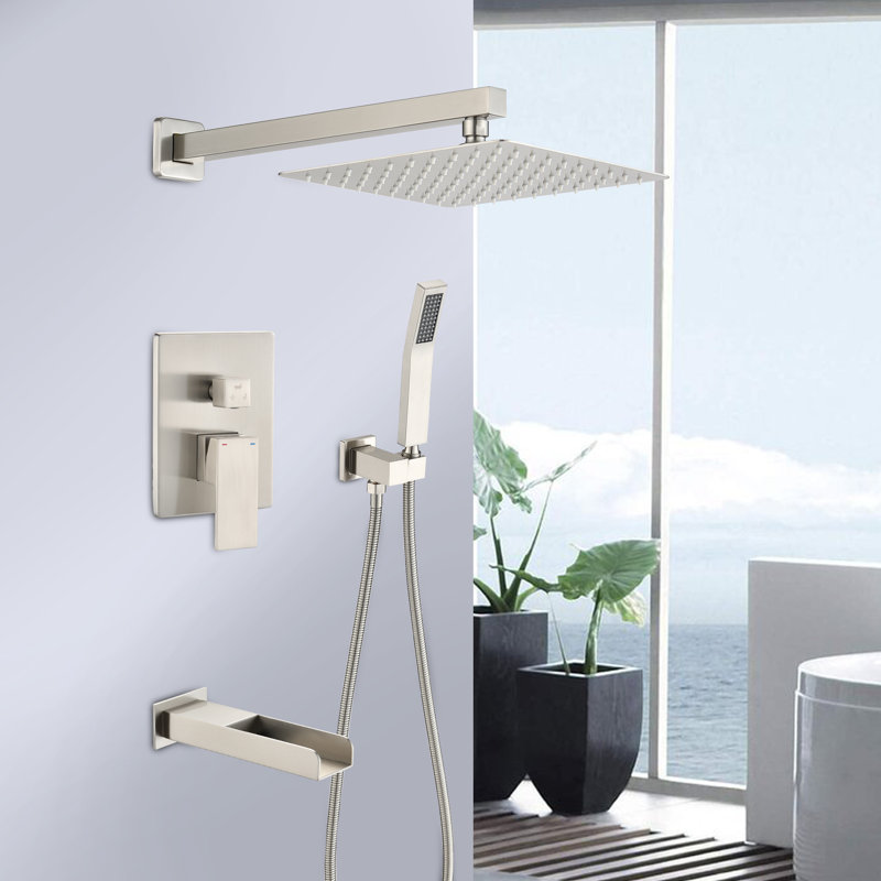 Complete Shower System, Brushed Nickel