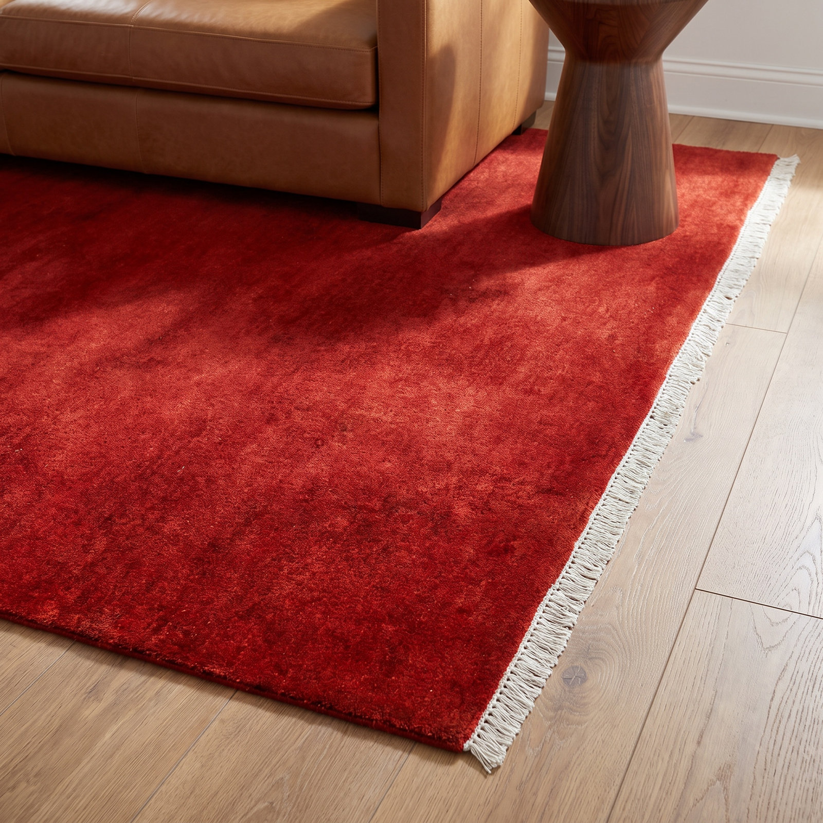 Clio Hand-Loomed Beige Wool Rug, Rectangle 10' x 14'