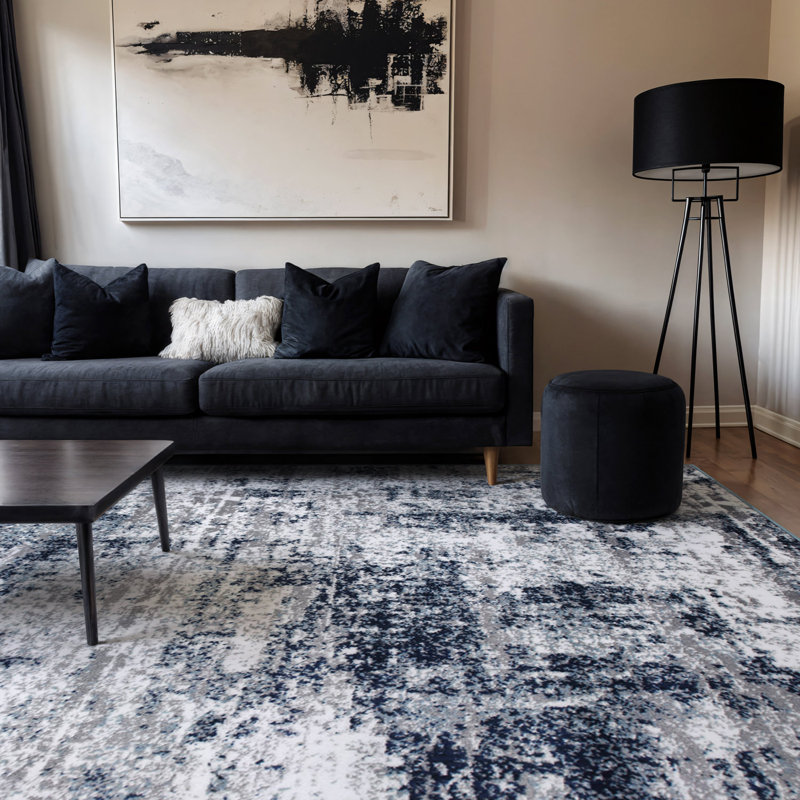 Willington Abstract Indoor Rug, Rectangle 5' x 7'