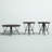 Tony 3–Piece Oak Wood Top Metal Base Living Room Table Set