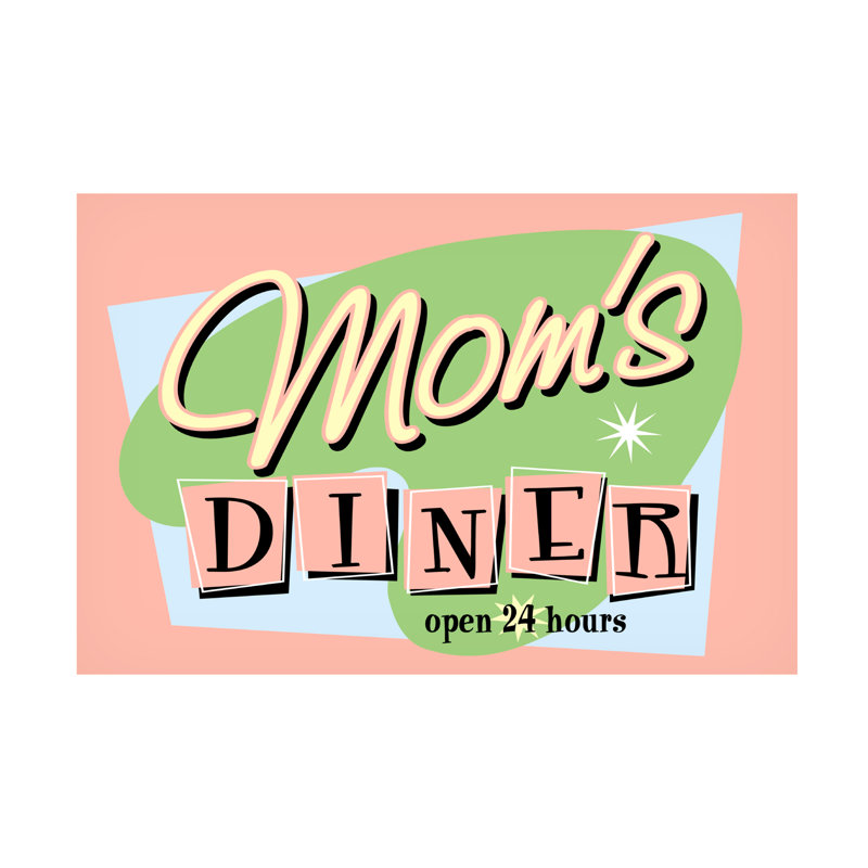 «Moms Diner Retro Pink» par RetroPlanet - impression sur toile tendue