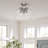 Penley 3 - Light 13.8" Glass Semi Flush Mount Ceiling Light in Brushed Nickel-497930828