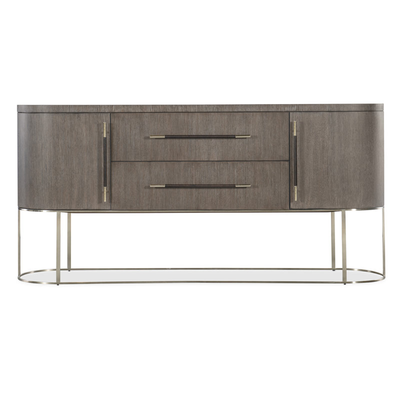 Modern Mink Brown Oak Veneer 76'' Server