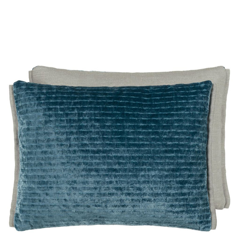 Mazarin Velvet Decorative Pillow, Teal