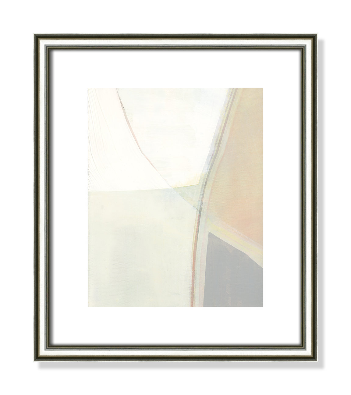 Alexandria "In Neutral II" Painting by Cartissi, 15" H x 13" W x 0.88" D, Silver Framed Paper