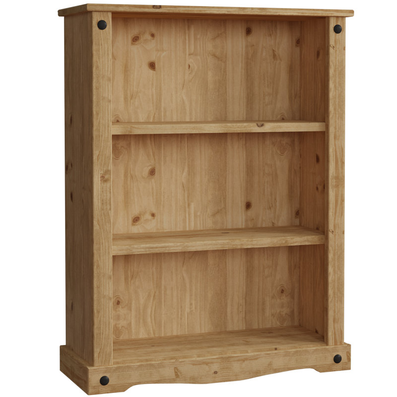 Alfheim 107cm H x 75cm W Solid Wood Standard Bookcase