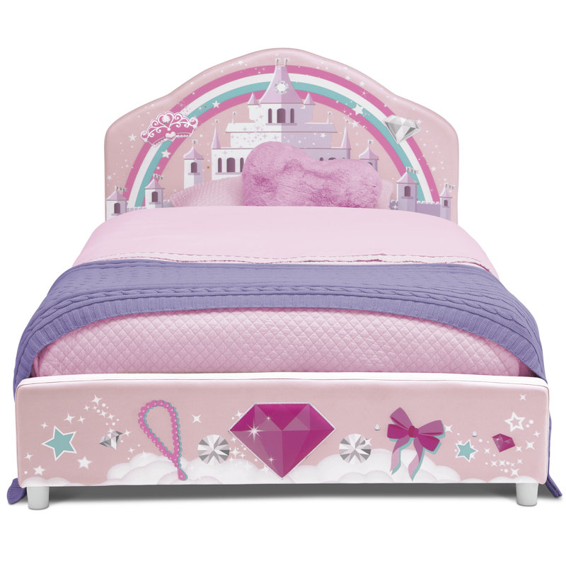 Delta Children Princess Upholstered Twin Bed