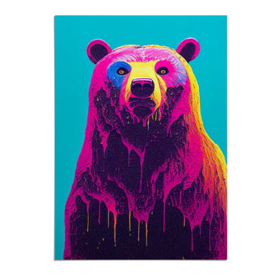 Splashed Bear No.4 Abstract - Wall Art