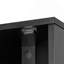Armoire de rangement multifonctionnelle triangulaire haute avec 2 portes, tablettes réglables et tablette ouverte-238990069
