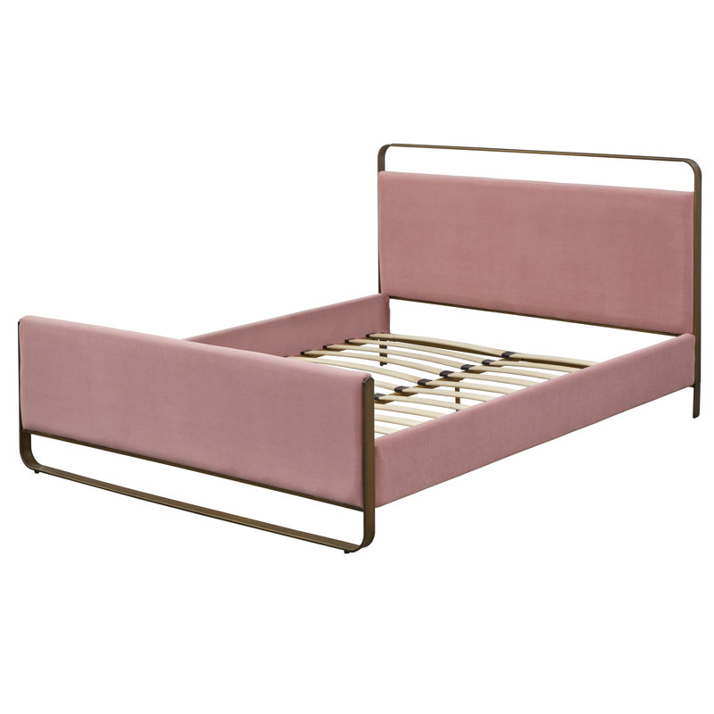 Upholstered Metal Platform Bed