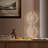 Nova 24 in. Double Hoop Novelty LED Halo Industrial Arched Gold Brass Table Lamp with Built-In 3-Way Dimmer