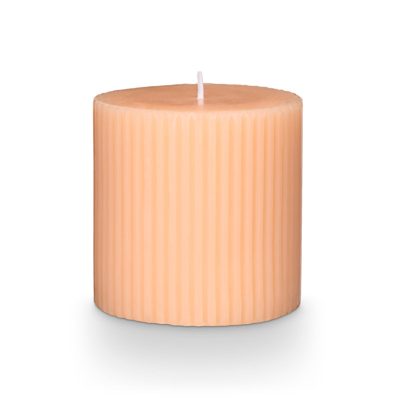 Beautifully Done Pillar Candle, Small, Paloma Petal
