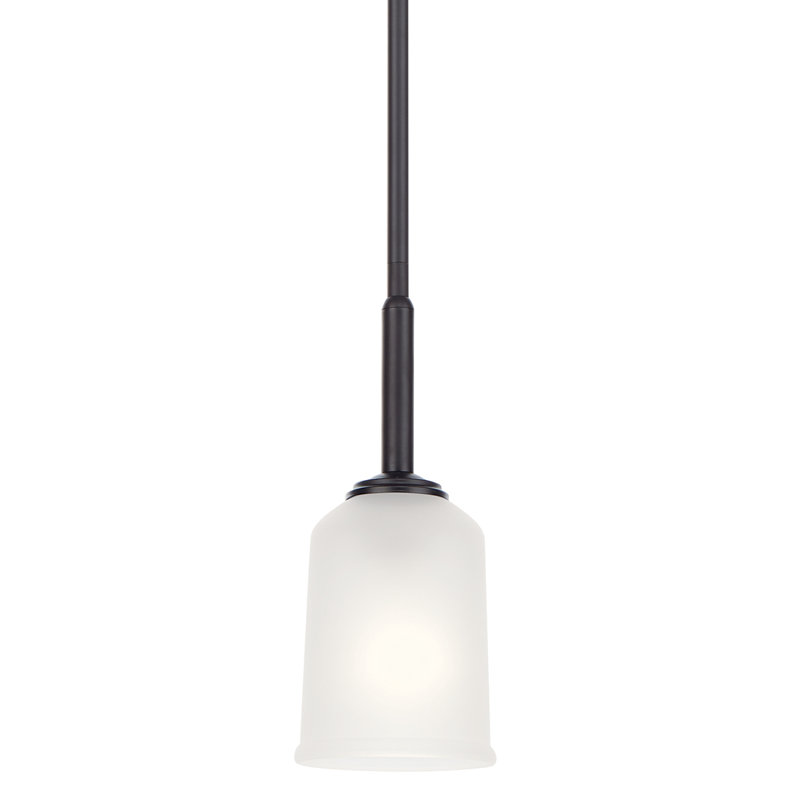 Luminaire suspendu en forme de cloche à 1 lumière Hopedale, Noir