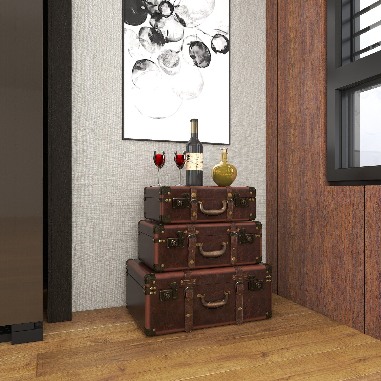 Spaces: Balance of style  Louis vuitton trunk, Home decor inspiration,  Vintage trunks