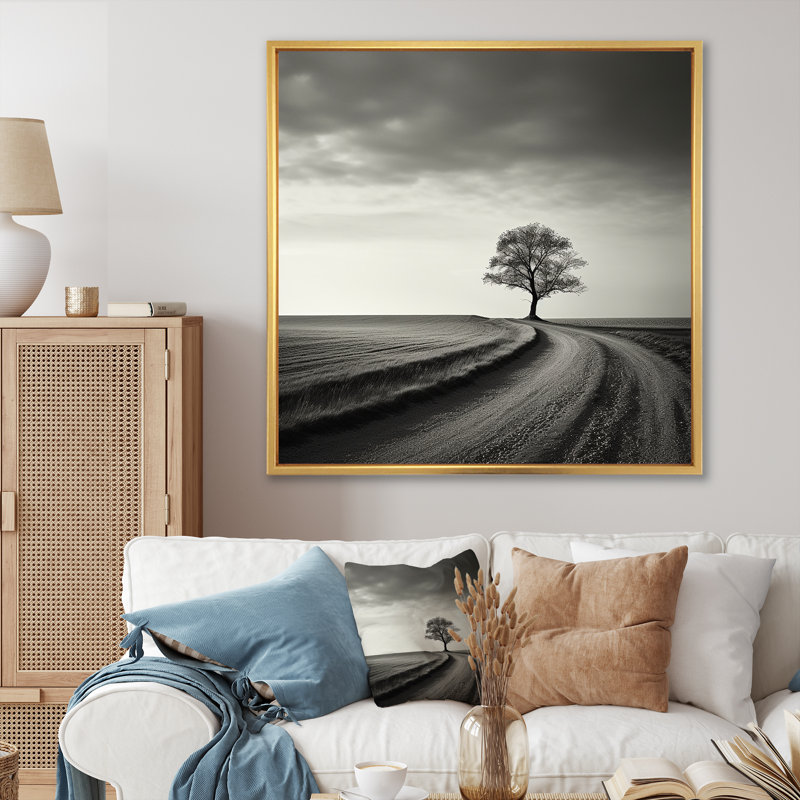 Scandinavian Tranquility Scenery, photographie sur toile II, Black Picture Framed, H 30 po x l 30 po