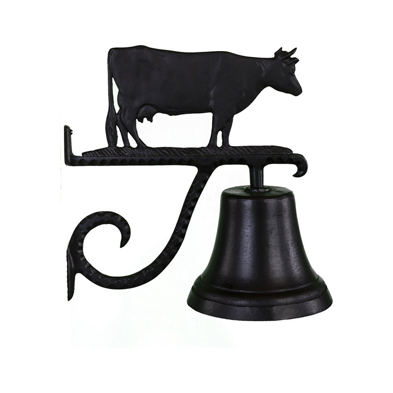 Cast Weather Resistant Metal Animals Bell, Black