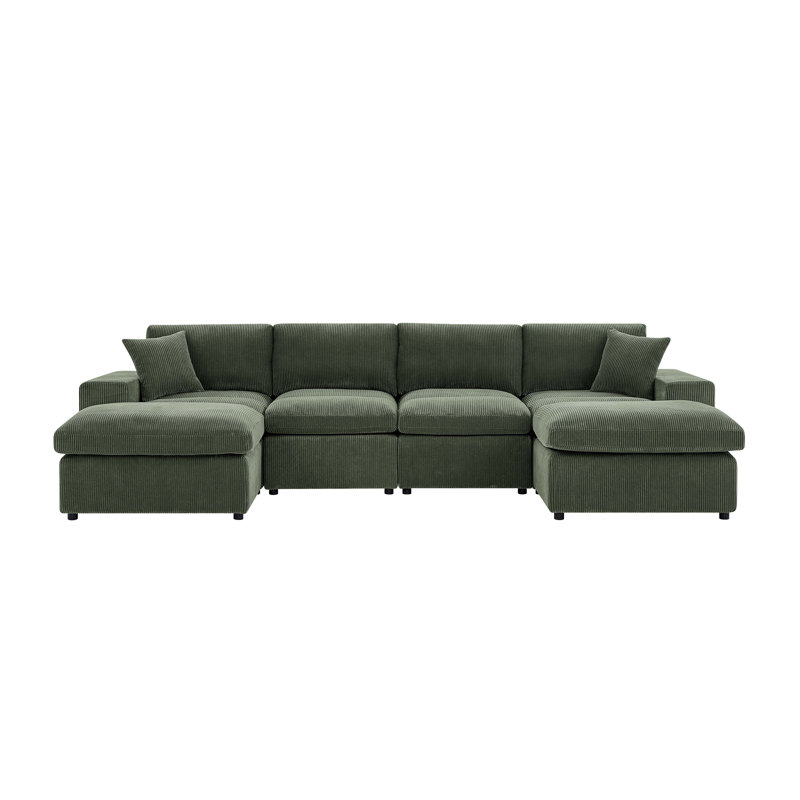 Canapé modulaire Corduroy, Dark Green