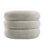Fauteuil bouclé gris Irma avec pivot