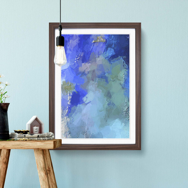 Your Way in Abstract - Picture Frame Graphic Art Print, Walnut Framed, 36cm H x 27cm W x 2cm D