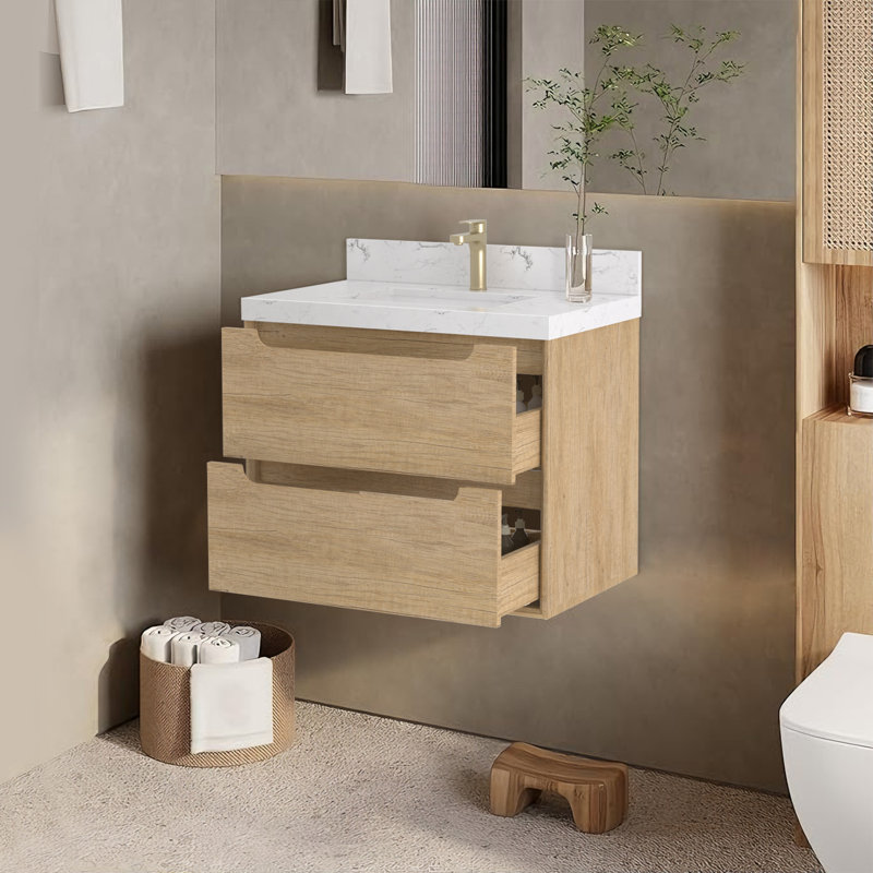 Ensemble de meuble-lavabo mural 30 po avec lavabo Dyerville