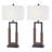 Ravenna 30" Modern Farmhouse Wood and Metal Table Lamp with USB and Type-C Ports
