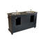 Meuble-lavabo double 60 po avec plateau en granite Aathavan