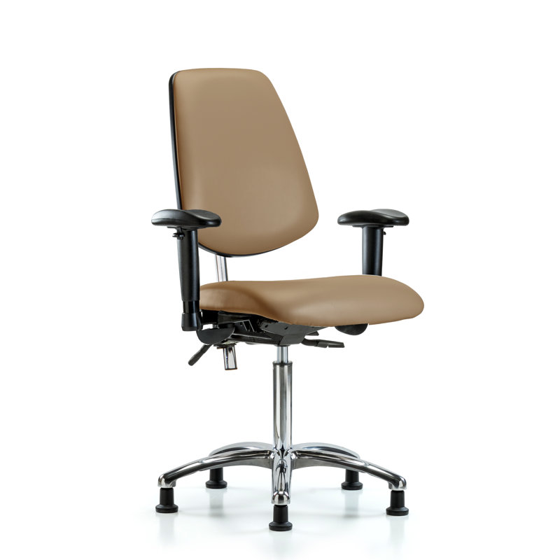 Chaise de tâches ergonomique Octavia, Patins, Non inclus, Taupe