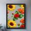 Reproduction d'art encadrée noire, "La vitalité des fleurs d'été"-1741399750