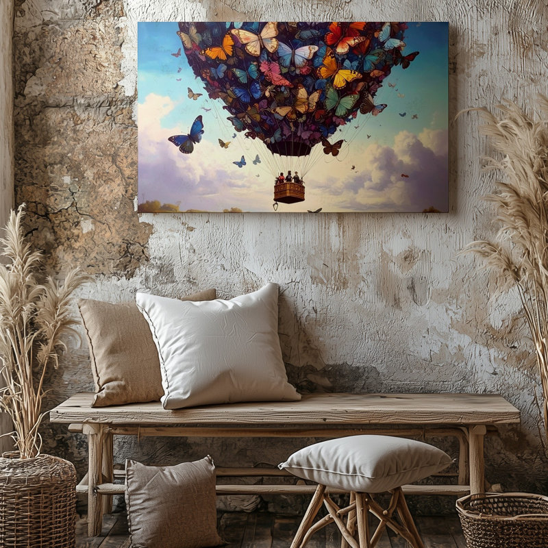 Art mural sur toile Montgolfière, H 30 po x l 40 po