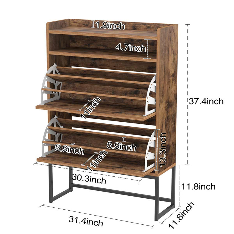 Modern Storage Cabinet With 2 Flip Drawers Suitable For Living Rooms