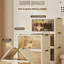 Armoire de rangement à 4 niveaux avec portes et roues, organisateur pliable et empilable, unité de rangement verticale peu encombrante pour la chambre à coucher, le salon, la cuisine et le bureau-883794300