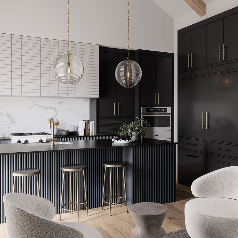 1 - Light Single Pendant, Brass