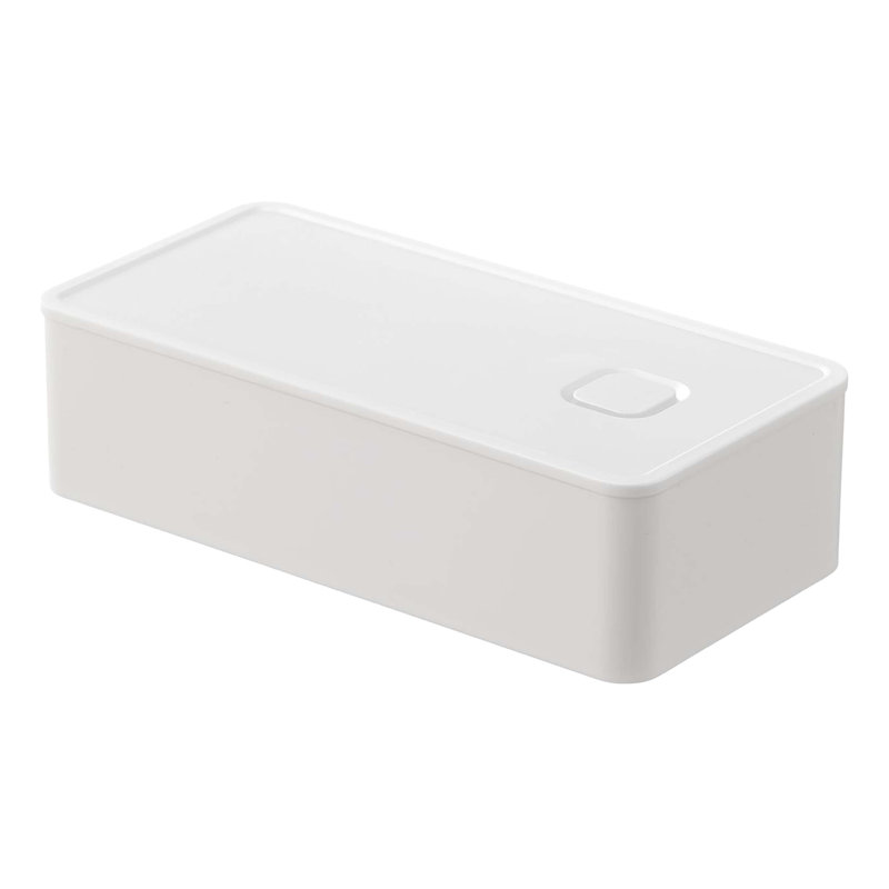 Yamazaki Home Vacuum-Sealing Bento Box - Two Sizes, Polypropylene, Rectangle, 500Ml, White