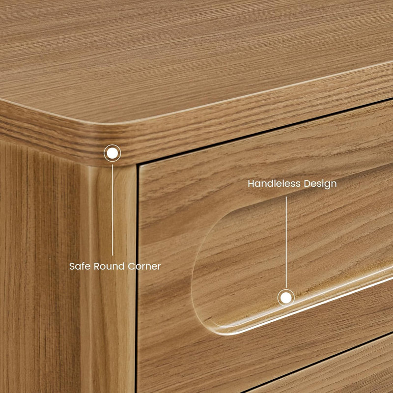 8 Drawers Dresser For Bedroom, 47.2" Wide Dresser For Closet, Large Wood Tv Stand, Chest Of Drawers With Deep Drawer For Living Room, Hallway,Home Office,Oak Brown