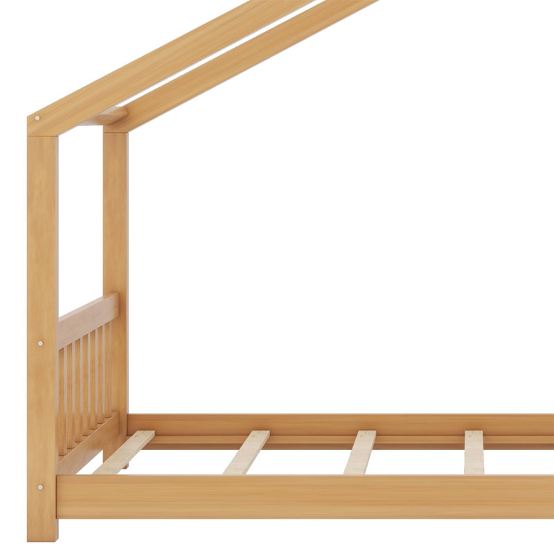 Lit plateforme House avec tête et pied de lit House, Naturel