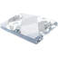 Ensemble de courtepointe en microfibre bleu / blanc / gris Connie-171652084
