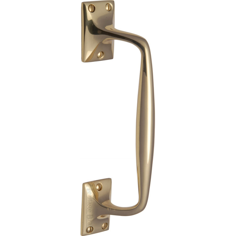 Heritage Brass Heritage Door Pull Handle Offset, 20.2 cm H, Polished Brass
