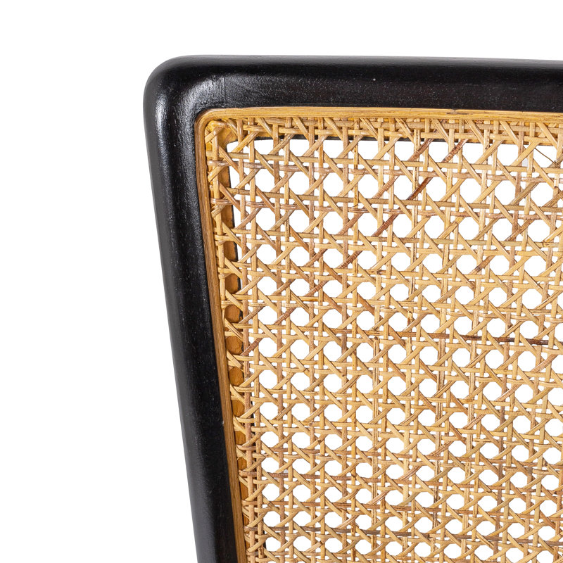 Chaise en bois massif Charlottesville, Noir