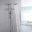 Douche de salle de bain en nickel brossé avec tête de pluie de 6 pouces et système de pulvérisation à 2 têtes réglables en nickel, avec barre coulissante à main