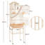 159cm Iron Pointed Top Floor Bird Cage with Wheels-624306289