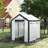 8'x6'x7.5' Walk-in Greenhouse, Outdoor Plant Growing Area With 6 Windows, 2 Zippered Doors & Weather Cover, White Planting Greenhouse 8'x6'x7.5',