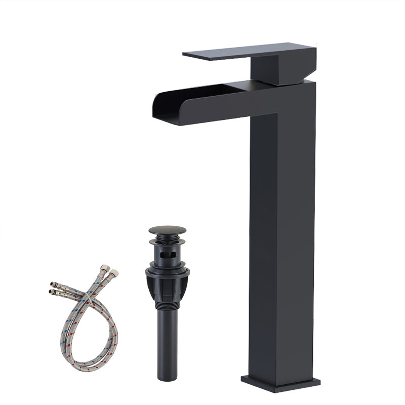 Vessel Bathroom Faucet with Drain Assembly