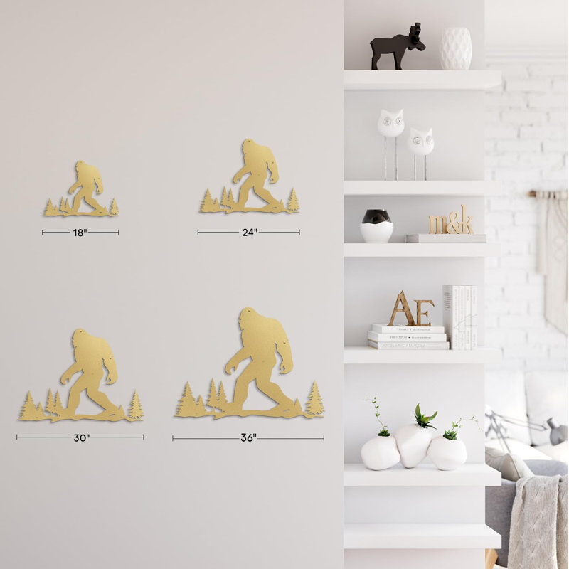 Décoration murale en métal, H 20 po x l 30 po x P 0,05 po, Or