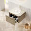 Meuble-lavabo flottant 24 po avec lavabo en verre et plateau en pierre