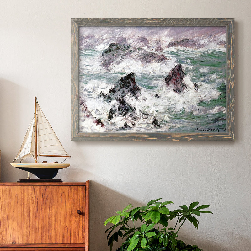 «Storm At Belle», reproduction d'art sur toile, H 26 po x l 38 po x P 1,5 po, Gris