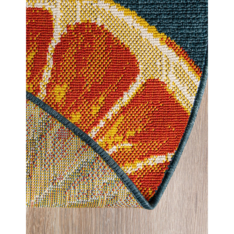  Outdoor Modern Rug, Round 4'1"