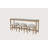 Athol Frosted Glass Console Table With 3 Stools