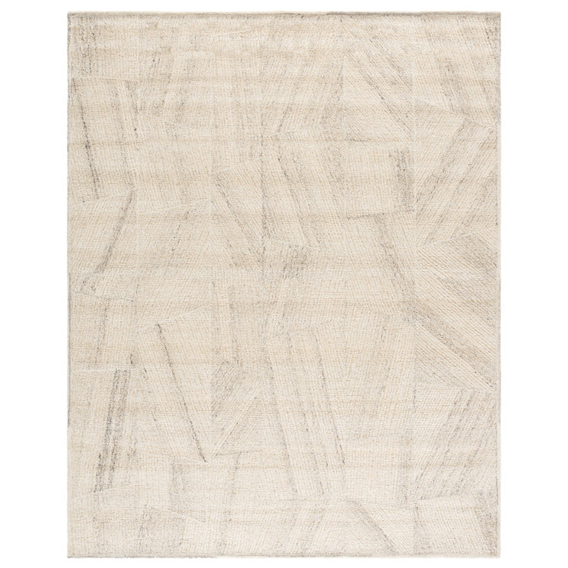 Abstract Hand Tufted Wool; Rayon / Viscose Abstract Indoor Rug, 8'-0" x 10'-0" Rectangle