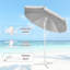 Parasol de plage inclinable 6,5 pi avec sac de transport-1612580427
